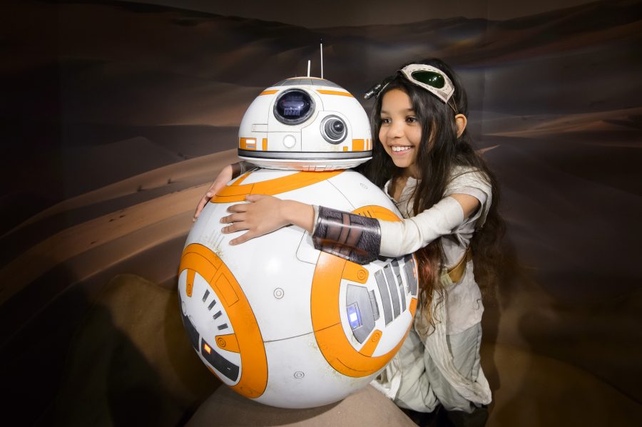 Star Wars Droid awakens the force at Madame Tussuads London fans meet BB-8 figure at special preview, London. Britain